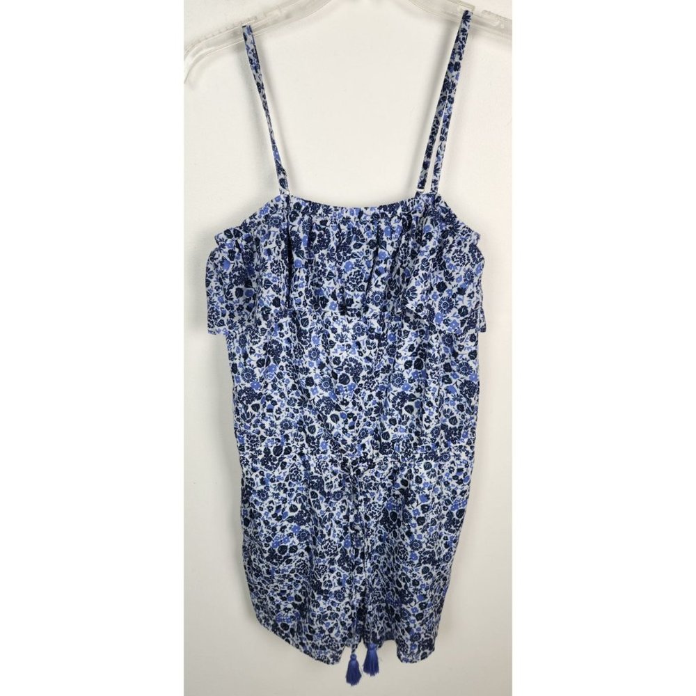 Vineyard Vines Women's Sz. S Blue & White Floral Adjustable Romper